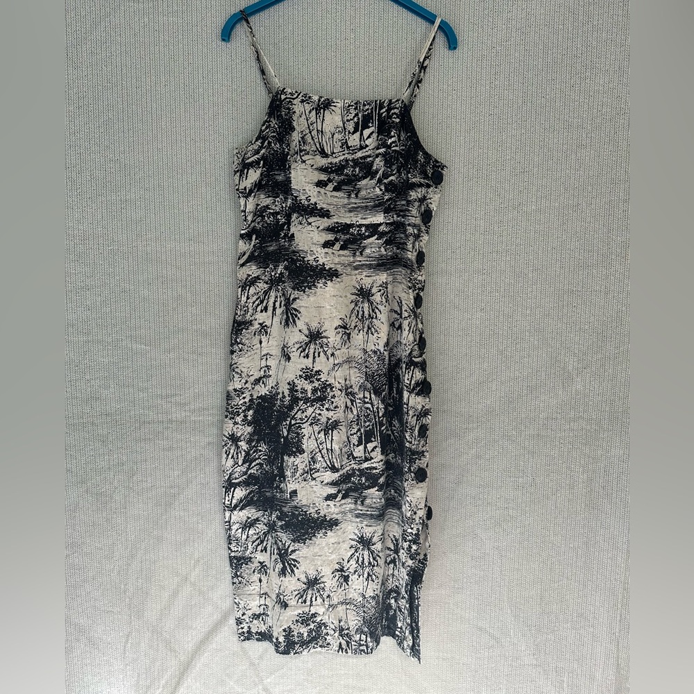 Shona Joy palm tree dress size 10/6 made in Australia